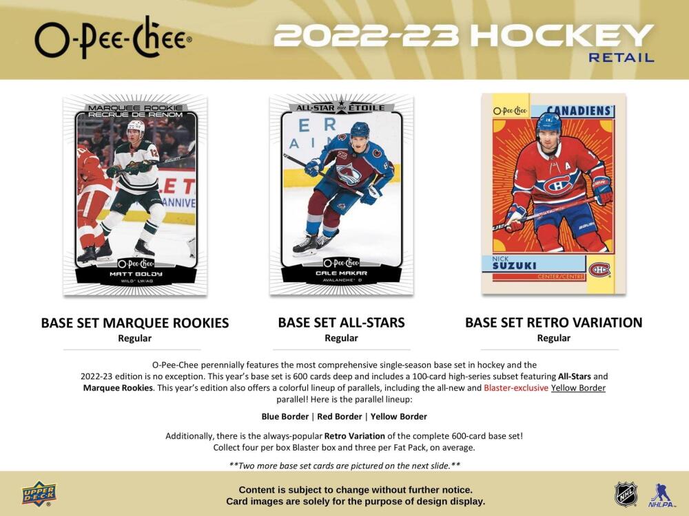 2022-23 Upper Deck O-Pee-Chee Hockey 8-Pack Blaster 20-Box Case Image 3