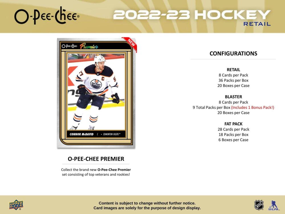 2022-23 Upper Deck O-Pee-Chee Hockey 8-Pack Blaster 20-Box Case Image 5
