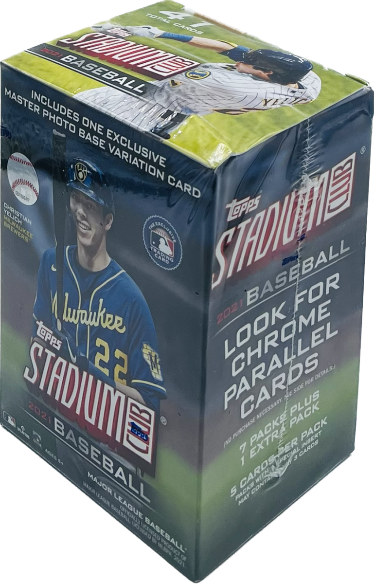 : 2021 Topps Stadium Club MLB Baseball BLASTER box (8 pks/bx) :  Collectibles & Fine Art