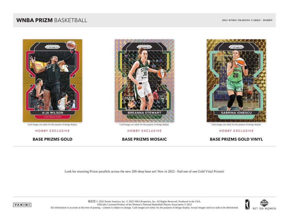 2022 Panini Prizm WNBA Basketball Hobby Box Image 3