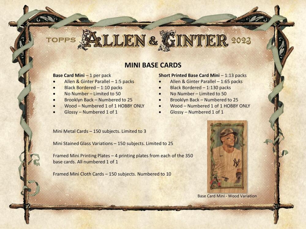 2023 Topps Allen & Ginter Baseball Hobby Box Image 5