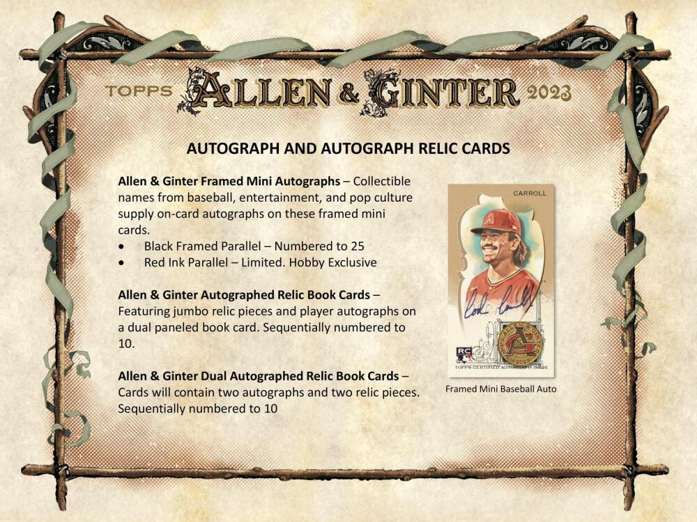 2023 Topps Allen & Ginter Baseball Hobby Box Image 7