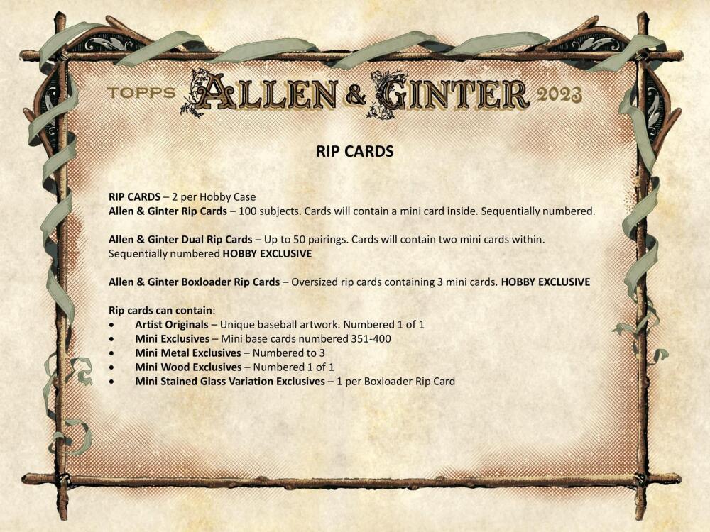 2023 Topps Allen & Ginter Baseball Hobby Box Image 8