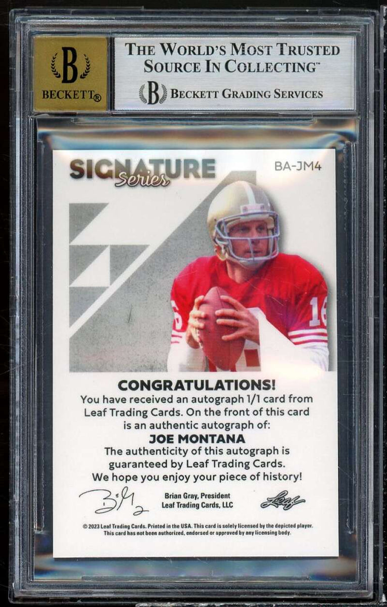 Joe Montana 2023 Leaf Signature Series Street Art 1 #4 (1 of 1