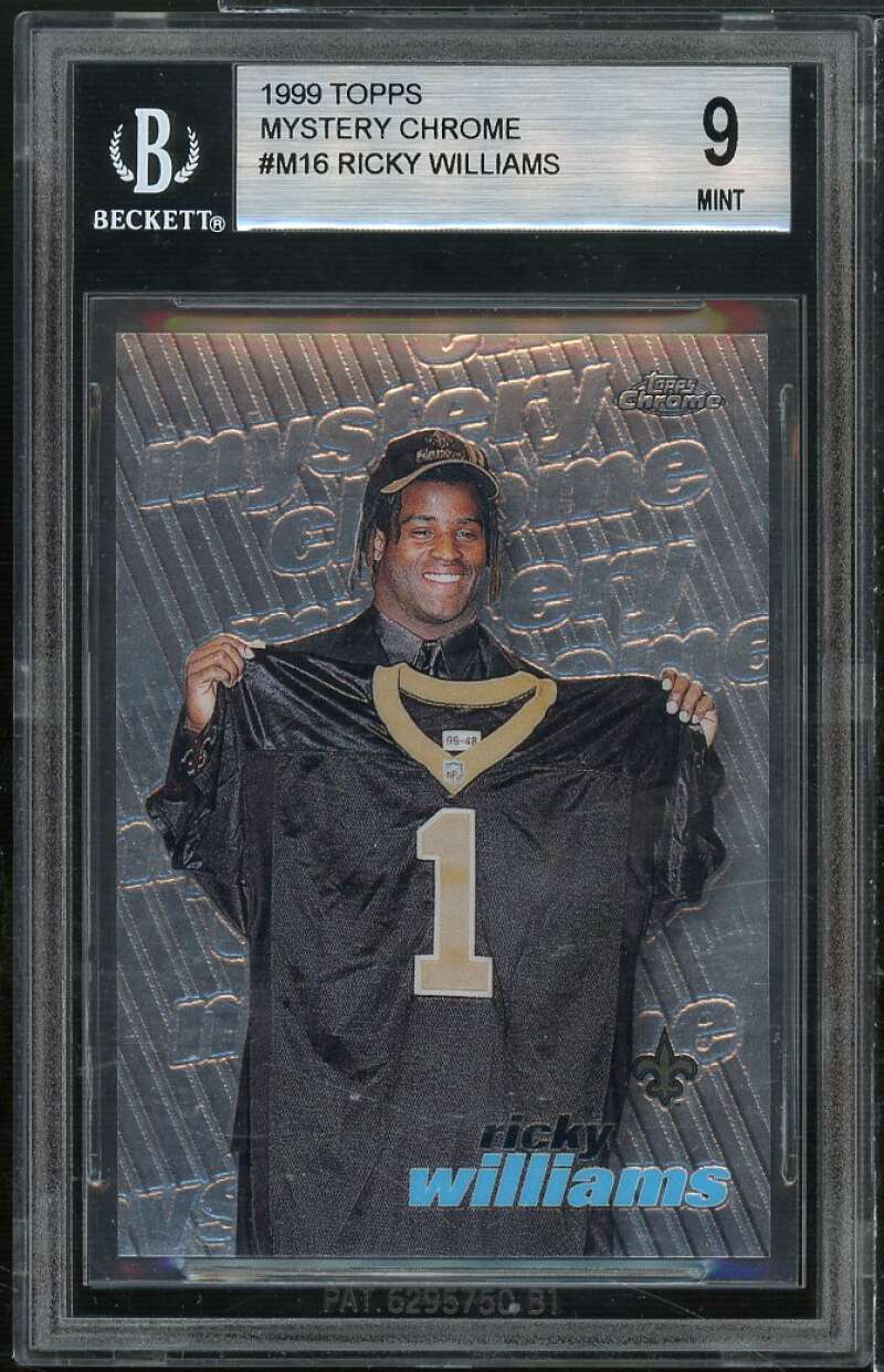 Ricky Williams Rookie Card 1999 Topps Mystery Chrome #M16 BGS 9 (9.5 9 9 9) Image 1