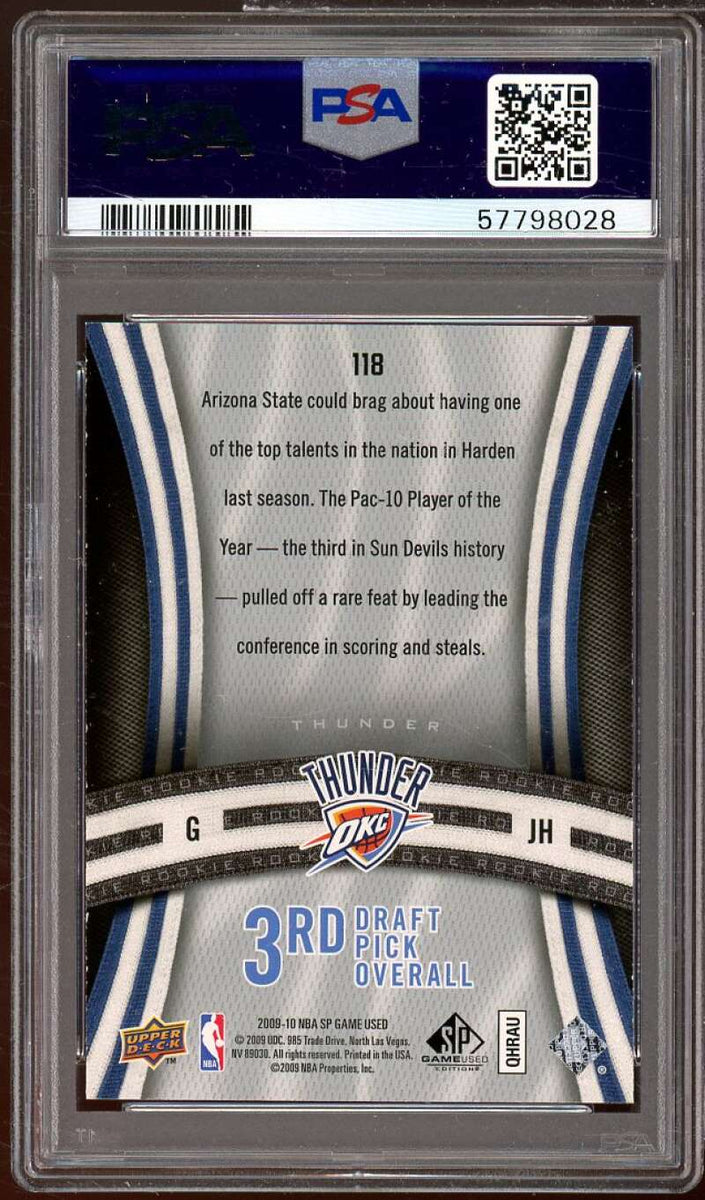 Rookie James Harden Game Worn NBA basketball buy card