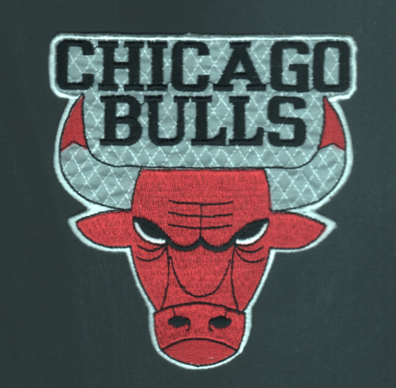 NBA CHICAGO BULLS Logo Emblem Embroidered Iron On Mini Patch 4 1/2" x 5" Image 1