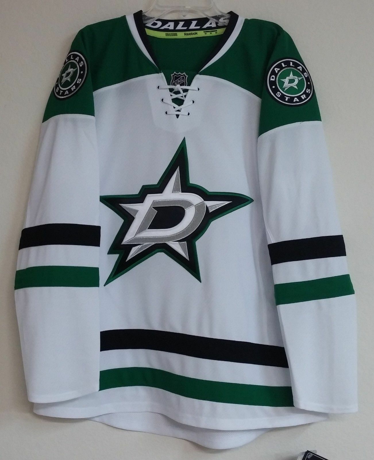 DALLAS STARS reebok NHL authentic EDGE 1.0 hockey jersey away-white size 50 NEW Image 1