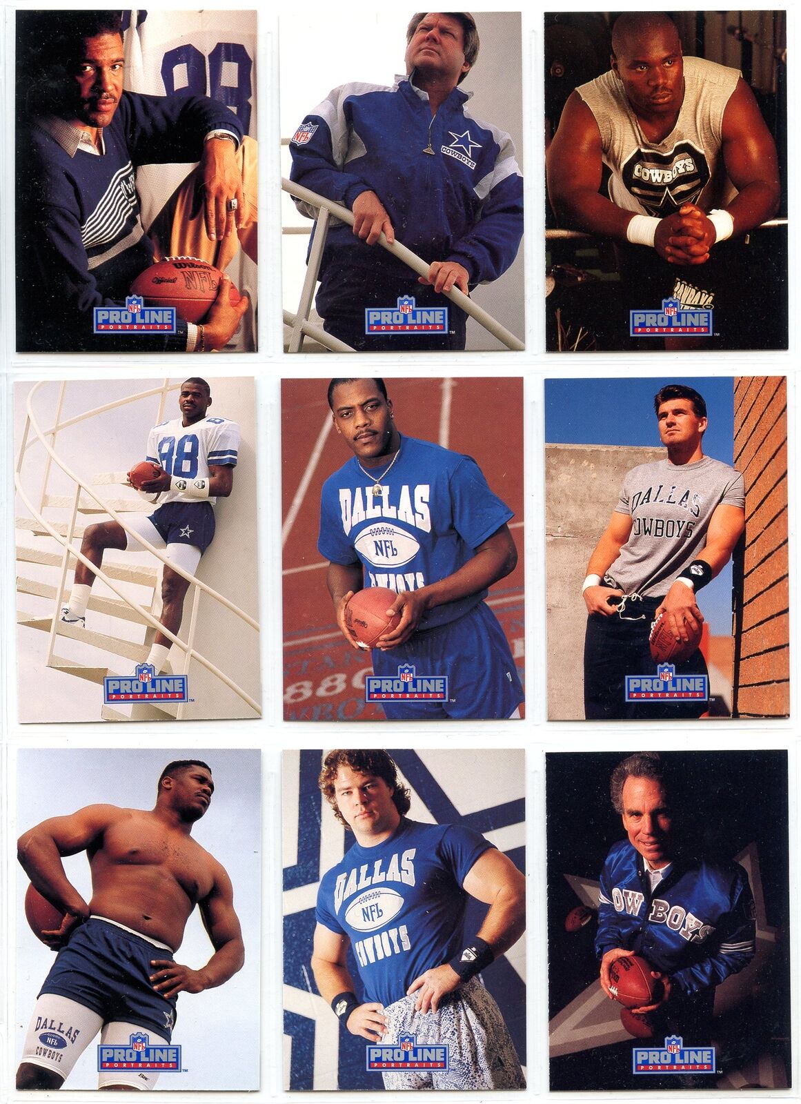 1991 PRO LINE PORTRAITS NFL football Dallas Cowboys Team Set Image 2