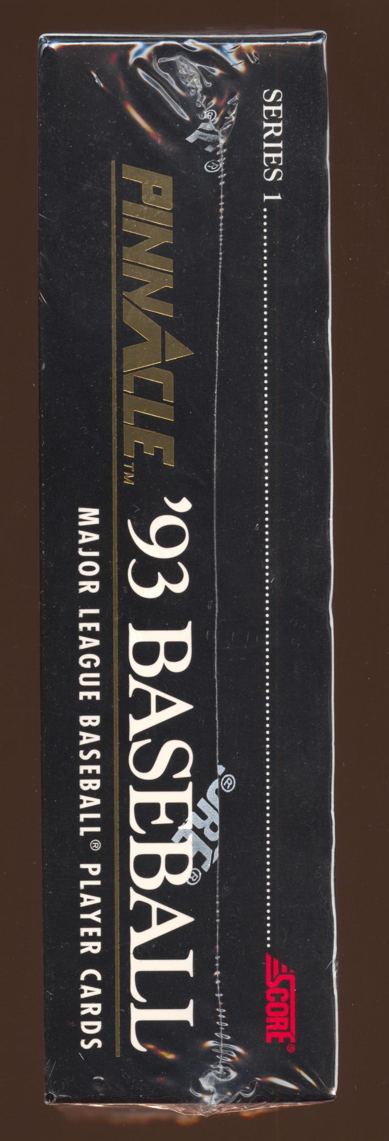 1993 Score Pinnacle Series 1 Baseball Wax Box Image 2