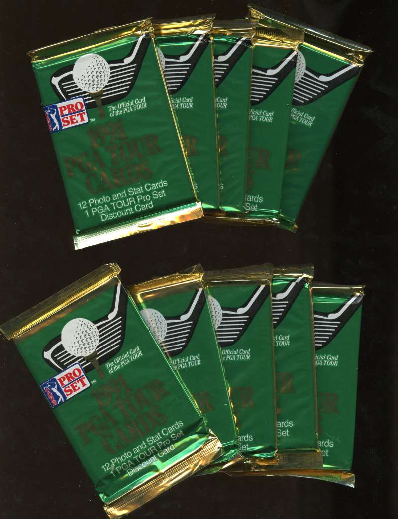 (10) 1991 Pro Set PGA Tour Golf Trading John Daly Rookie Year Card Pack Lot Image 1