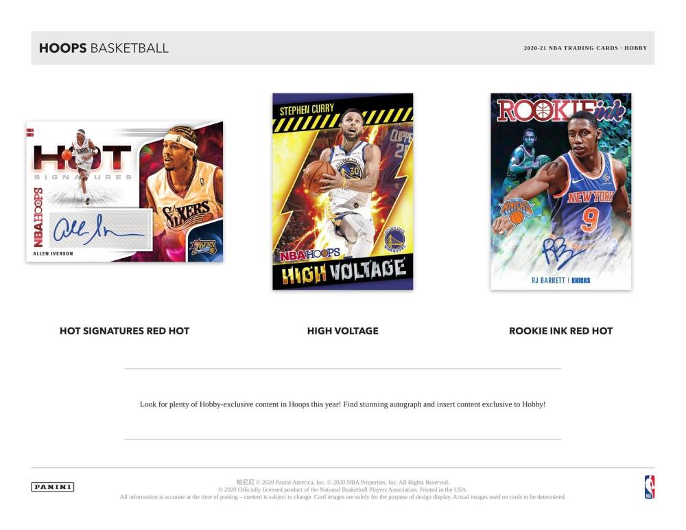 2020-21 Panini Hoops Basketball Hobby Box Image 5