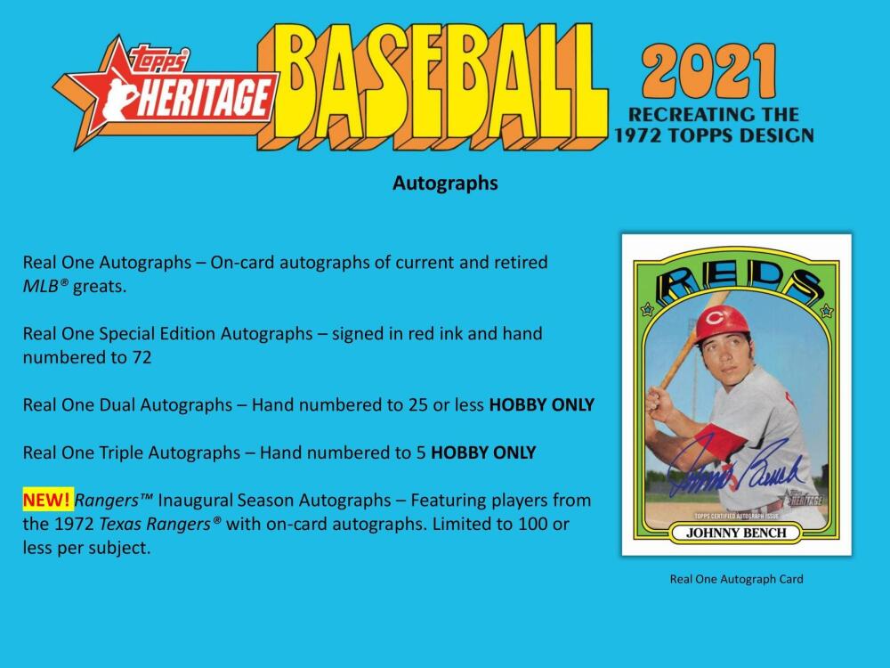 2021 Topps Heritage Baseball Hobby Box Image 6