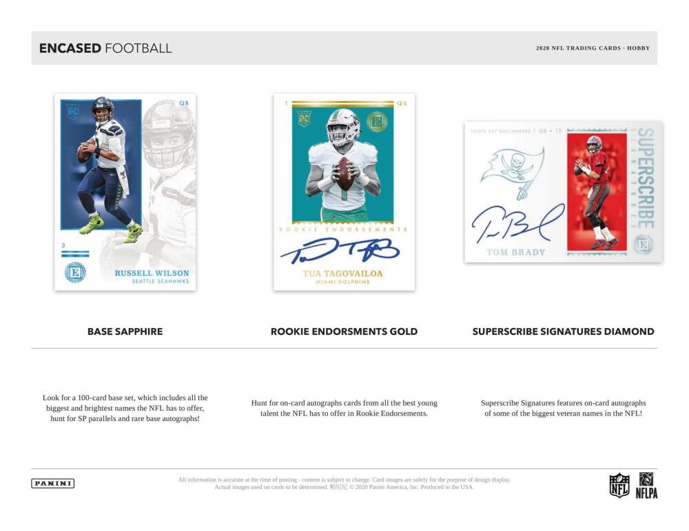 2020 Panini Encased Football Hobby Box Image 4