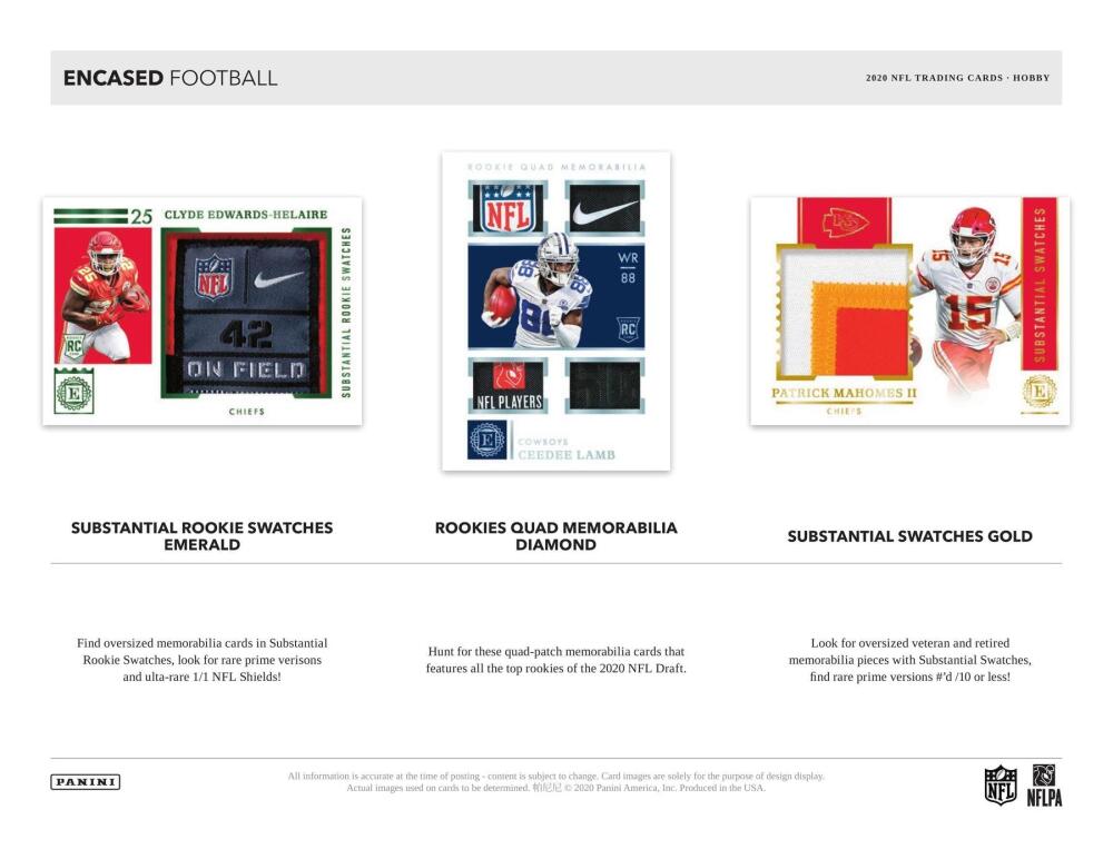 2020 Panini Encased Football Hobby Box Image 6