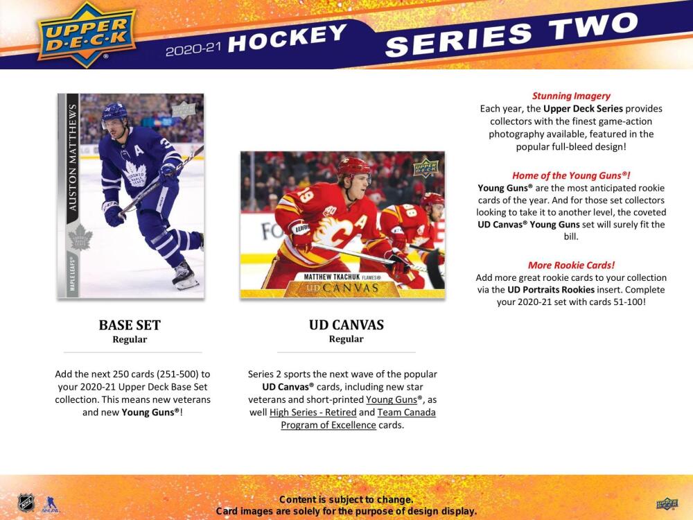 2020-21 Upper Deck Series 2 Hockey  Blaster Box Image 3