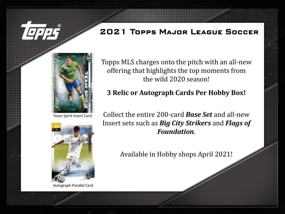 2021 Topps MLS Major League Soccer Hobby Box Image 3