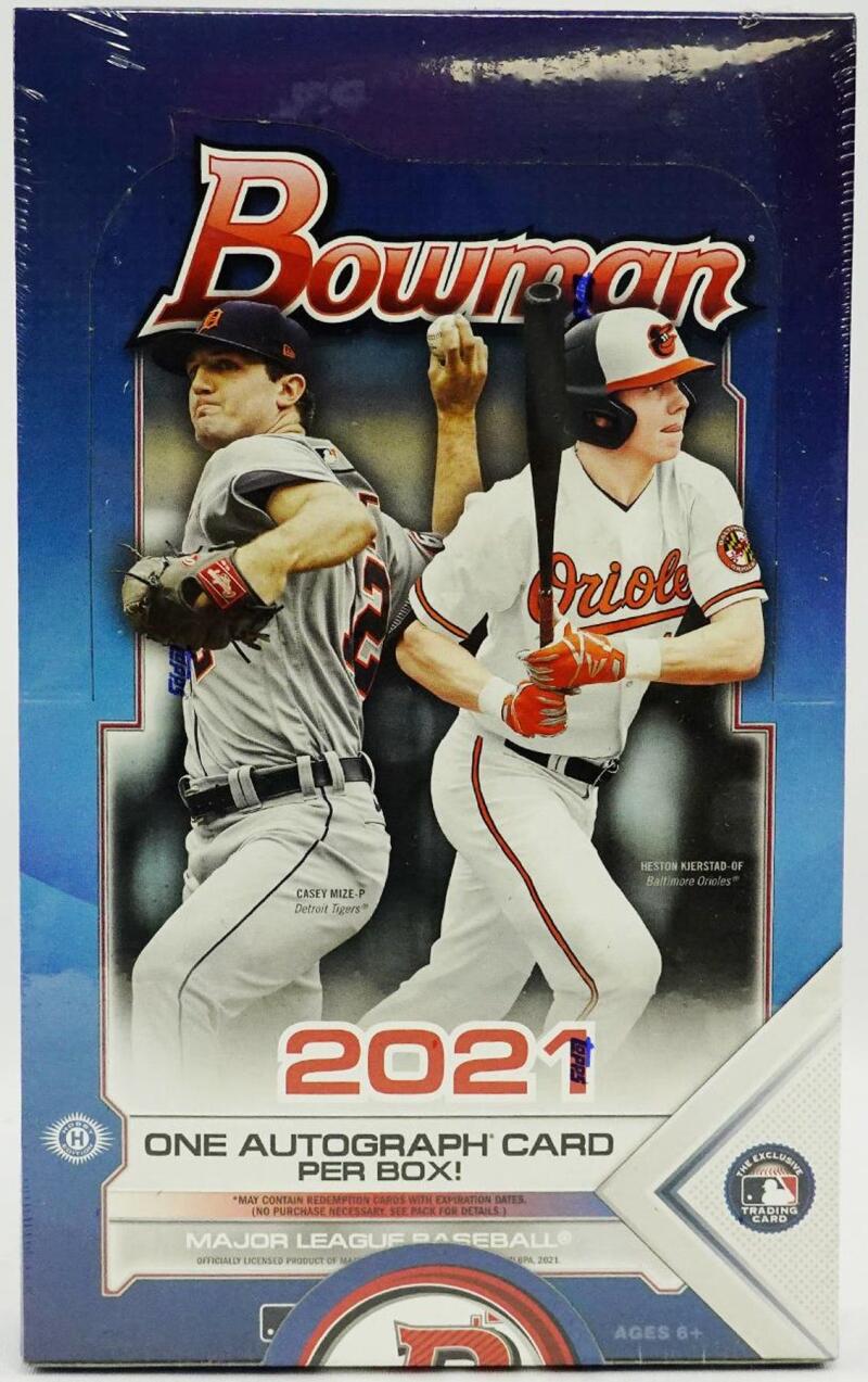 2021 Bowman Baseball Hobby Box Image 1