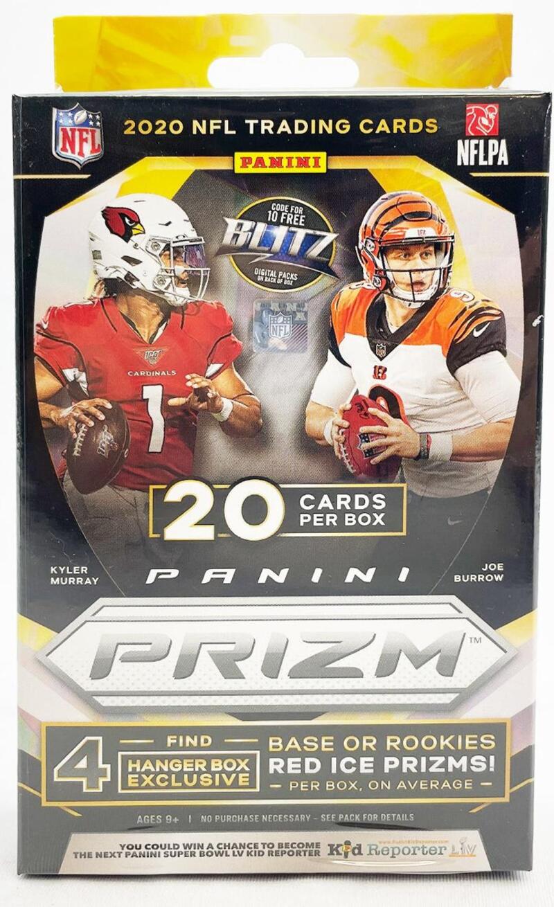 2020 Panini Prizm Football Hanger 20-Card Box (Red Ice Prizms) Image 1