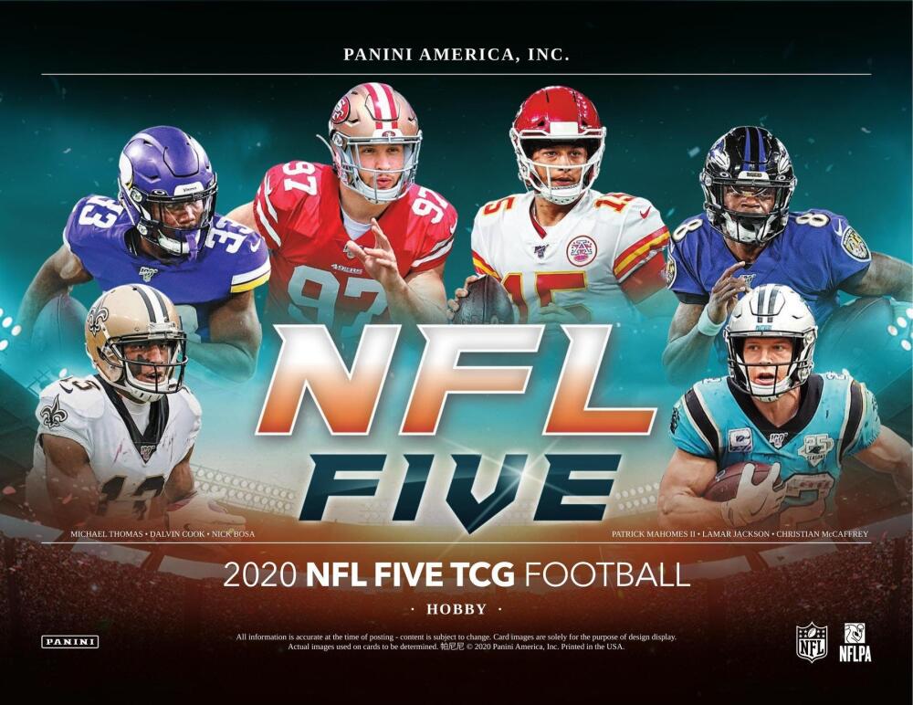 2020 Panini NFL Five Football Trading Card Game Booster Box Image 3