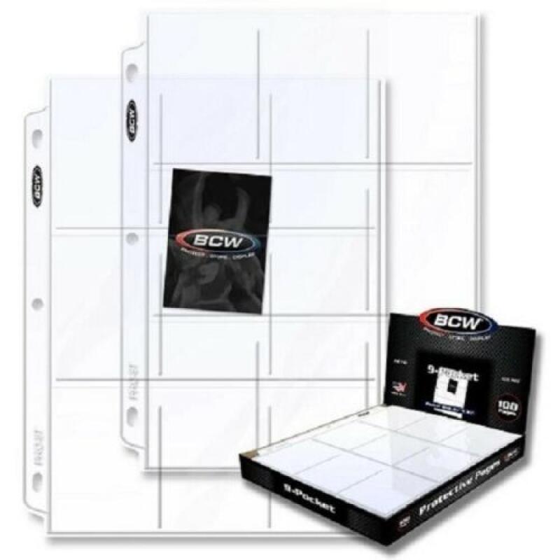 Superior Sports Investments (100) BCW 9-Pocket Protective Pages Pack Image 1