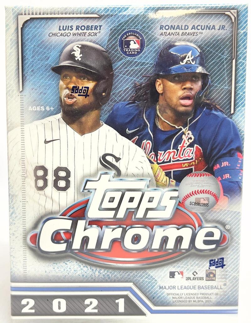 2021 Topps Chrome Baseball 8-Pack Blaster Box Image 1