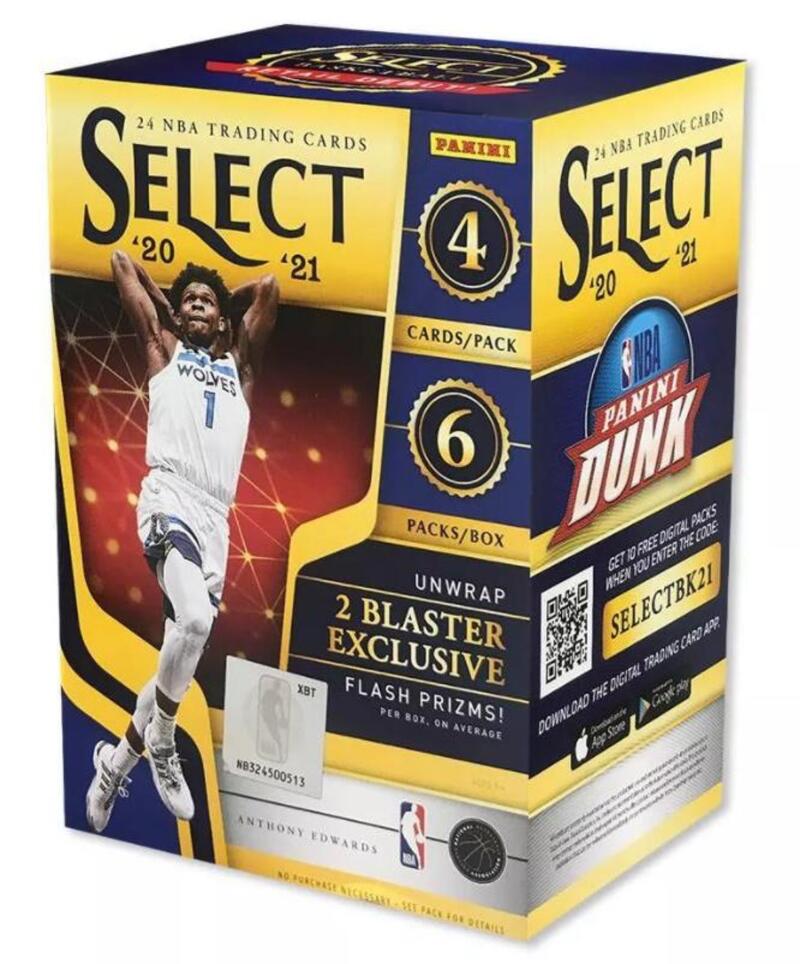 2020-21 Panini Select Basketball 6-Pack Blaster Box (Flash Prizms!) Image 1