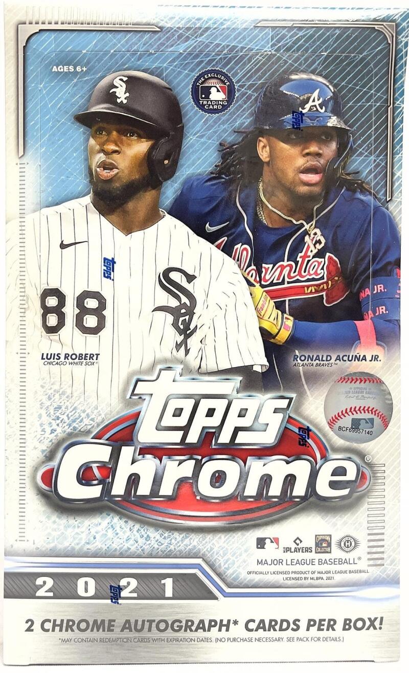 2021 Topps Chrome Baseball Hobby Box Image 1