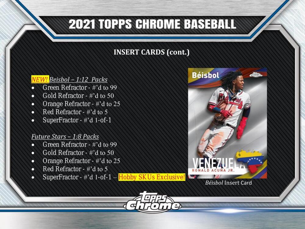 2021 Topps Chrome Baseball Hobby Box Image 7