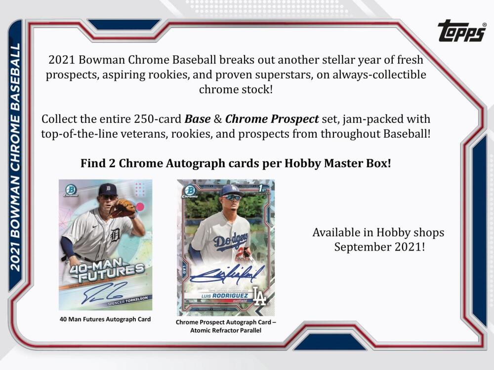 2021 Bowman Chrome Mini Baseball Hobby Box Set Image 4