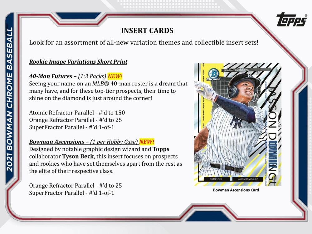 2021 Bowman Chrome Mini Baseball Hobby Box Set Image 6