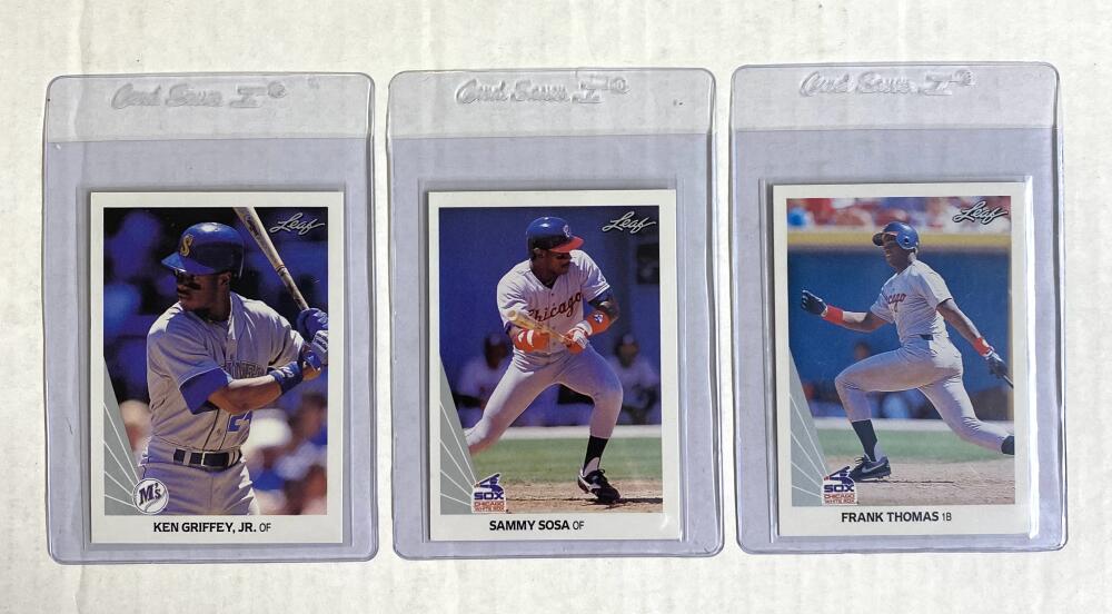 1990 Leaf Baseball Hand Collated Binder Set 1-528 Frank Thomas Sammy Sosa Rookie Image 2