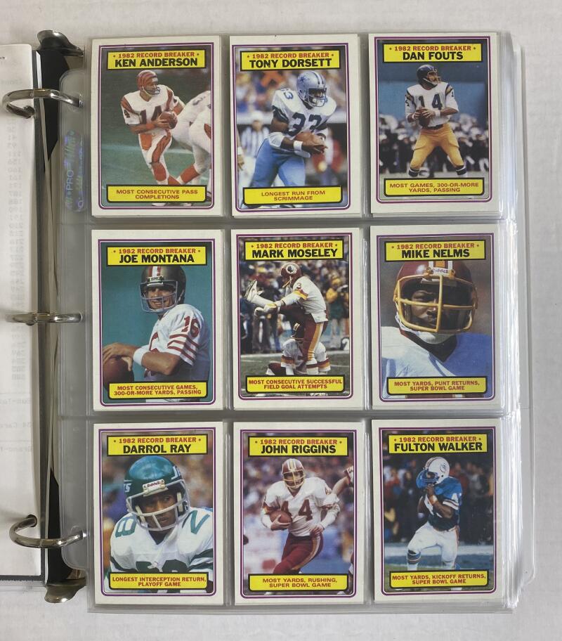 1983 Topps Football Complete Binder Set 1-396 Singletary Rookie Marcus Allen BCCG 8 Image 2