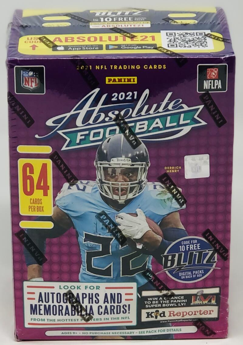 2021 Panini Absolute Green Parallel Football Blaster Box Image 1