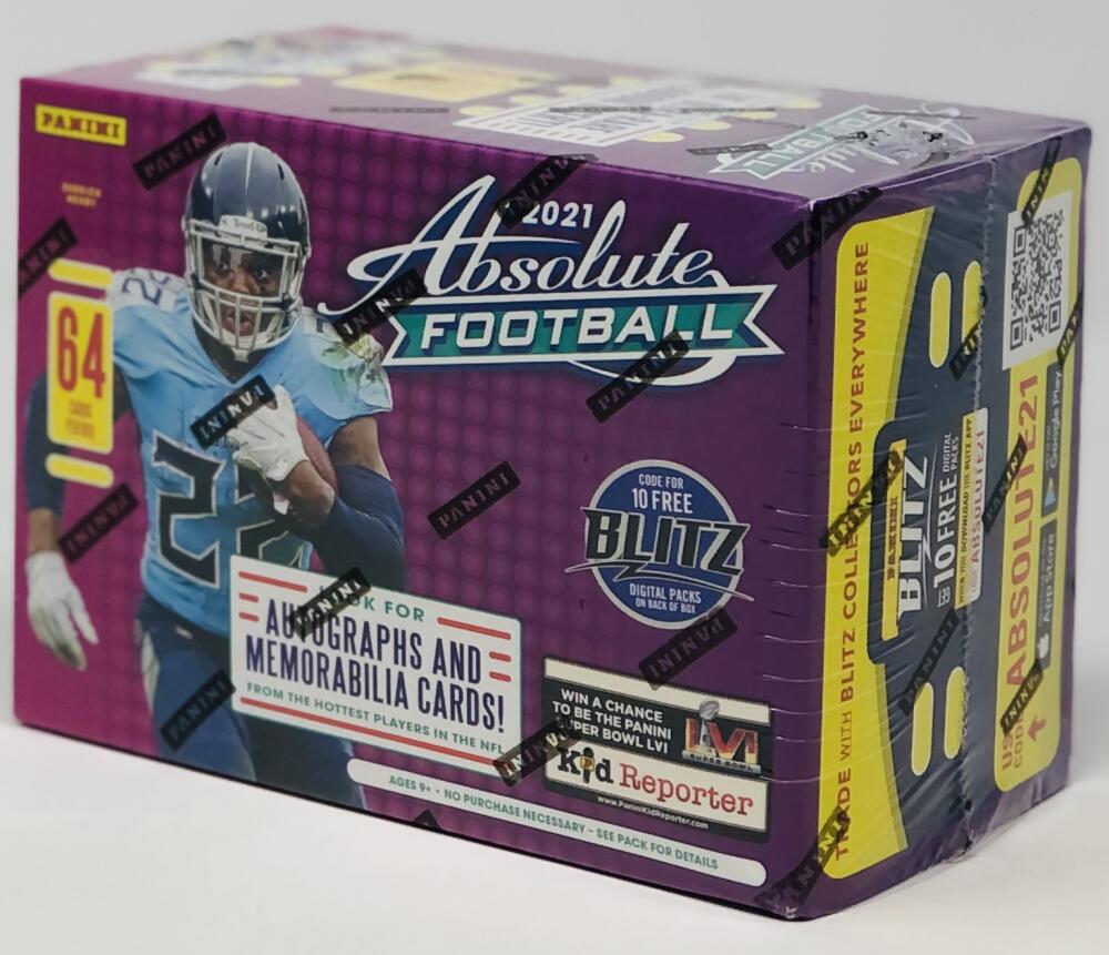 2021 Panini Absolute Green Parallel Football Blaster Box Image 3