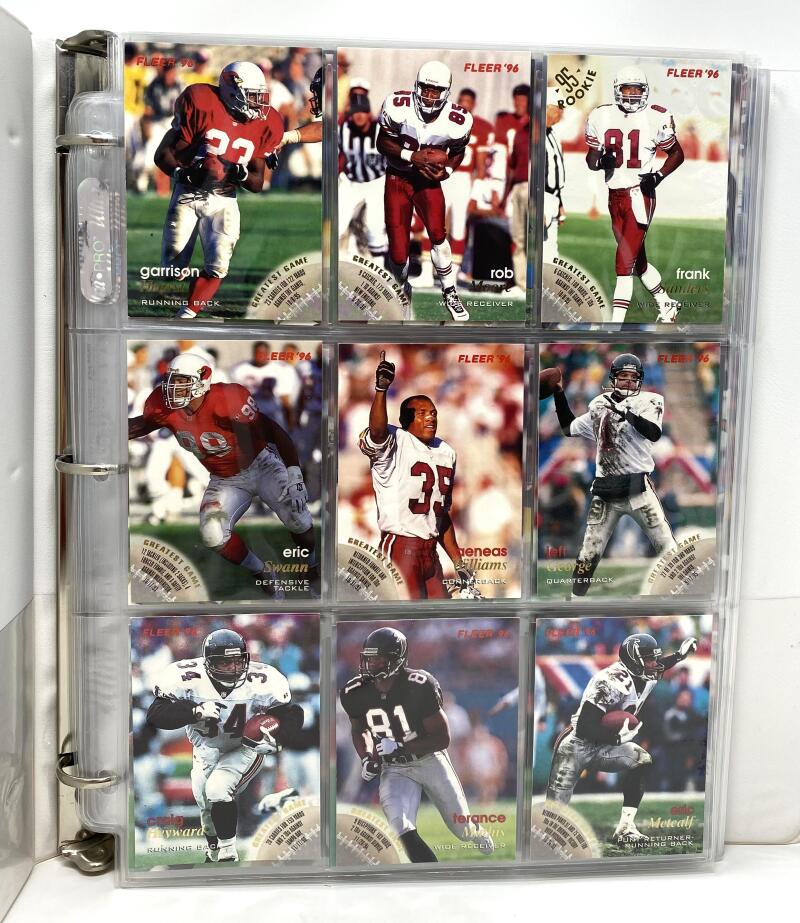 1996 Fleer Football Hand Collated Binder Set 1-200 Image 1