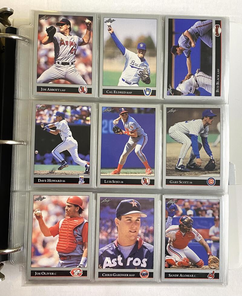 1992 Leaf Baseball Hand Collated Binder Set 1-527 Image 1