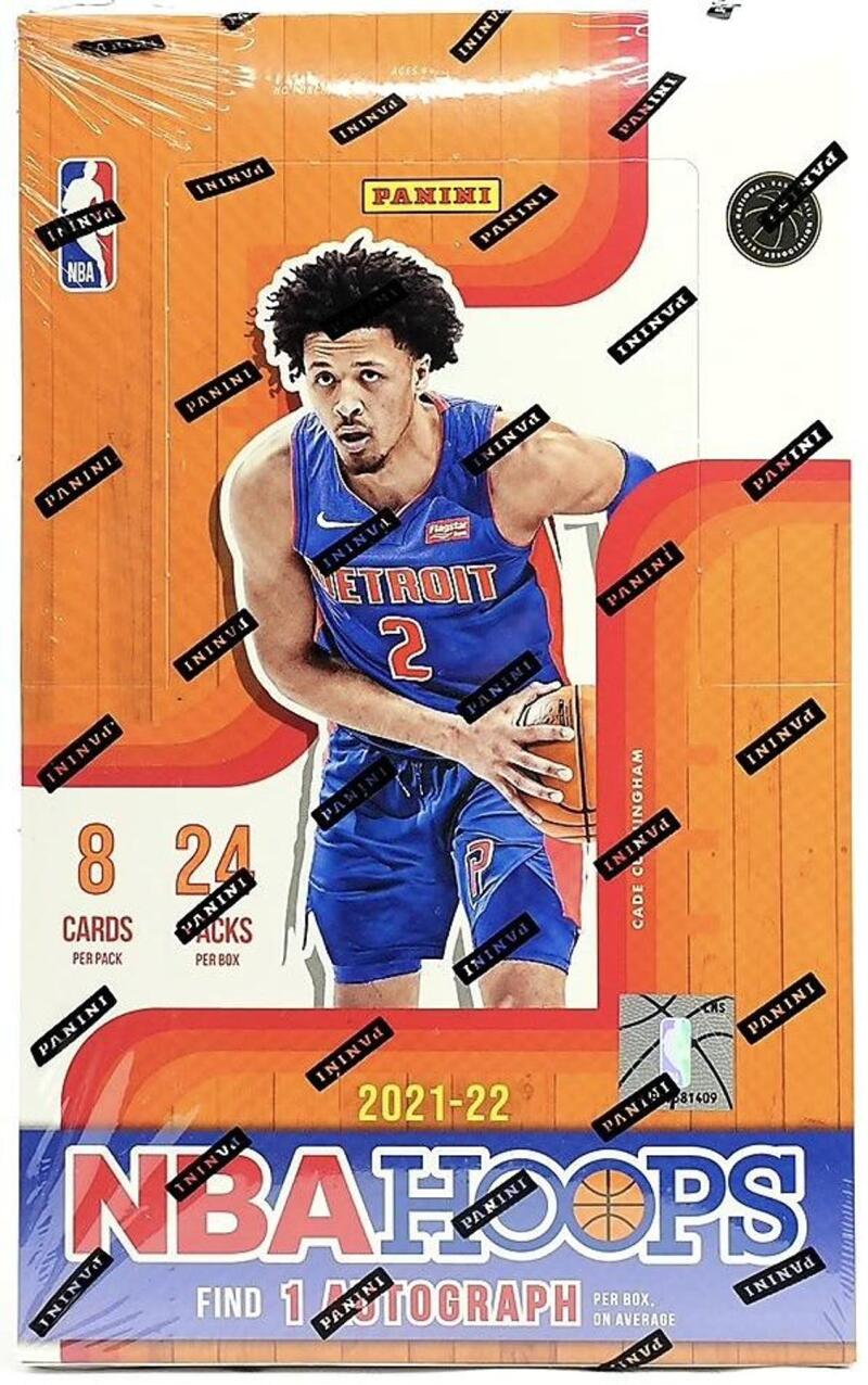 2021-22 Panini NBA Hoops Basketball Hobby Box Image 1