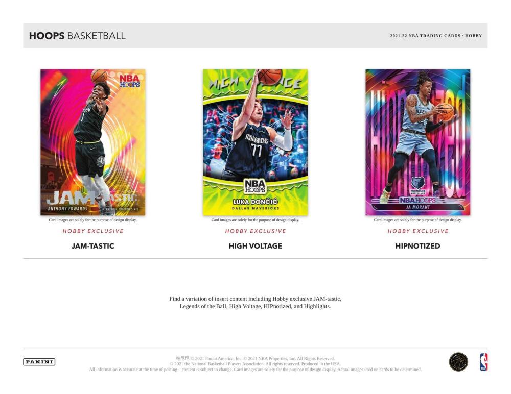 2021-22 Panini NBA Hoops Basketball Hobby Box Image 5