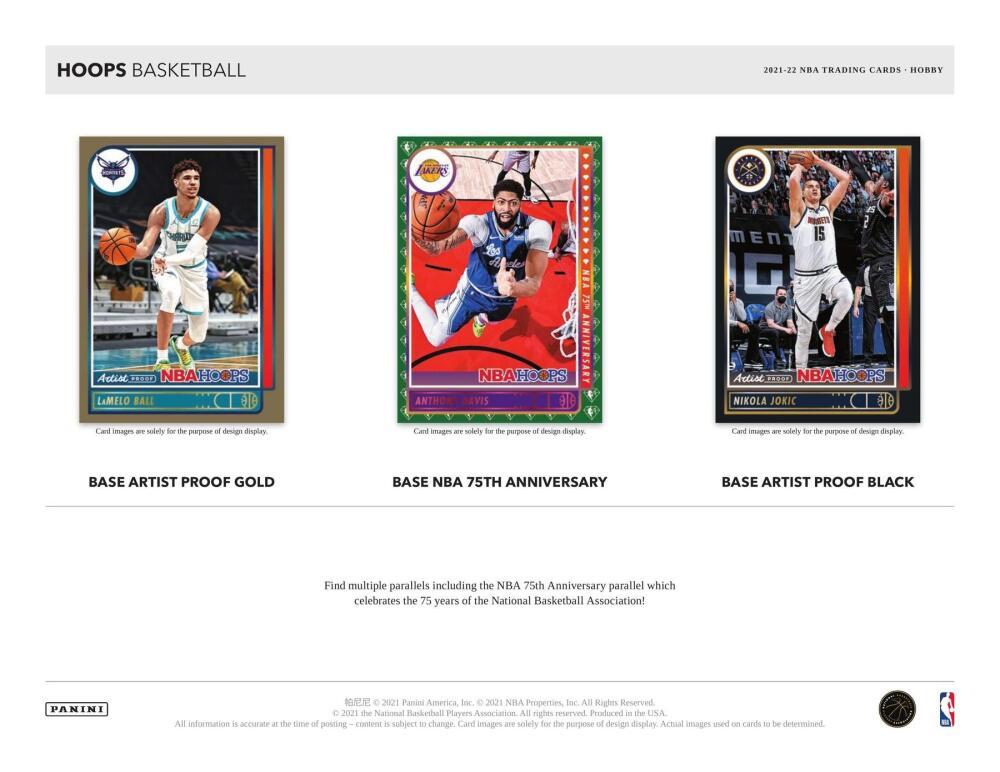 2021-22 Panini NBA Hoops Basketball Hobby Box Image 6
