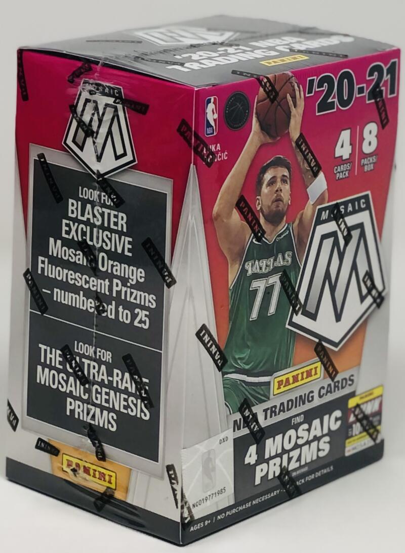 2020-21 Panini Mosaic Basketball 8-Pack Blaster Box (Orange Fluorescent Prizms!) Image 1