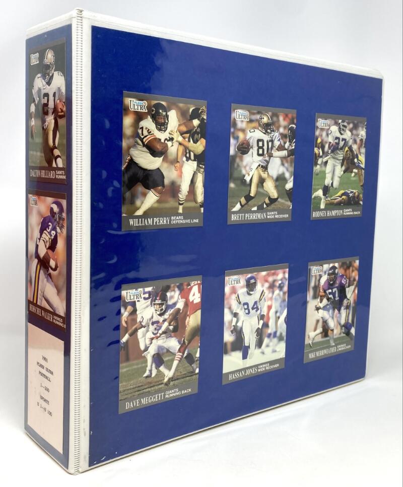 1991 Fleer Ultra 1-300 w/Update 1-100 Football Hand Collated Binder Set w/Brett Favre Rookie #283 and U-1 Image 2