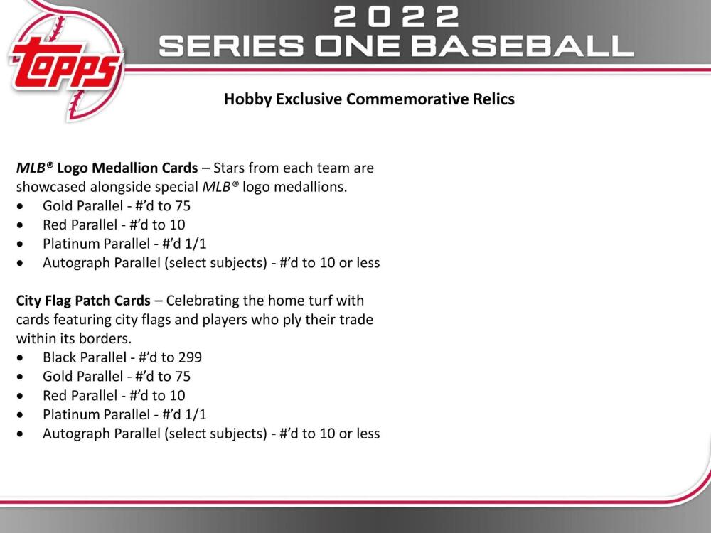 2022 Topps Series 1 Baseball Hobby Box Image 9