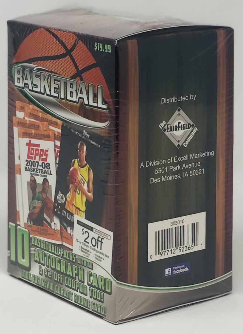 2007-08 Topps Basketball Blaster Retail Packs Box Kevin Durant Rookie Year Image 1