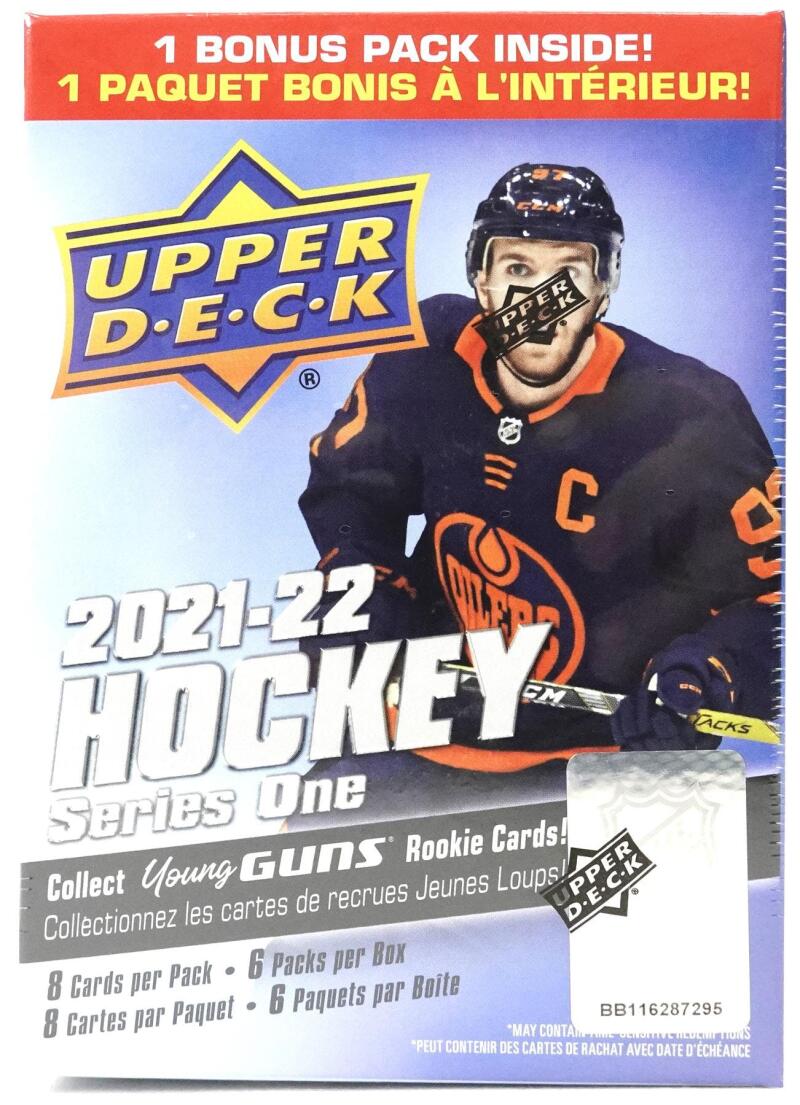 2021-22 Upper Deck Series 1 Hockey 6-Pack Blaster Box Image 1