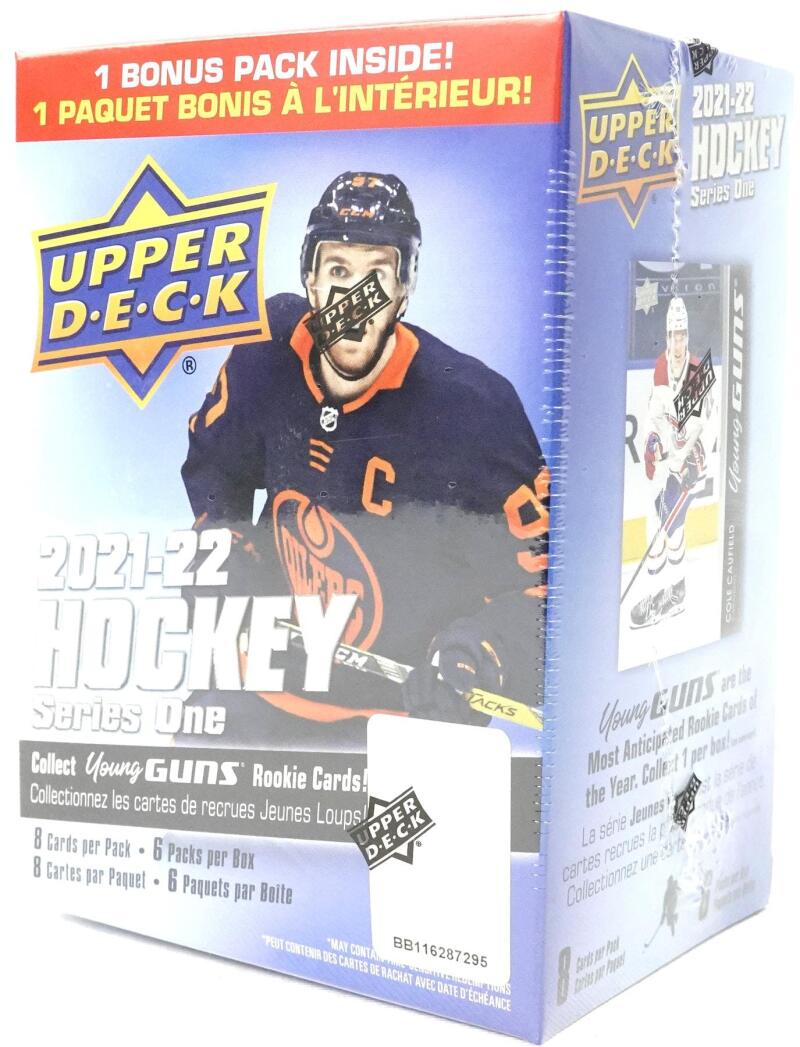 2021-22 Upper Deck Series 1 Hockey 6-Pack Blaster Box Image 2