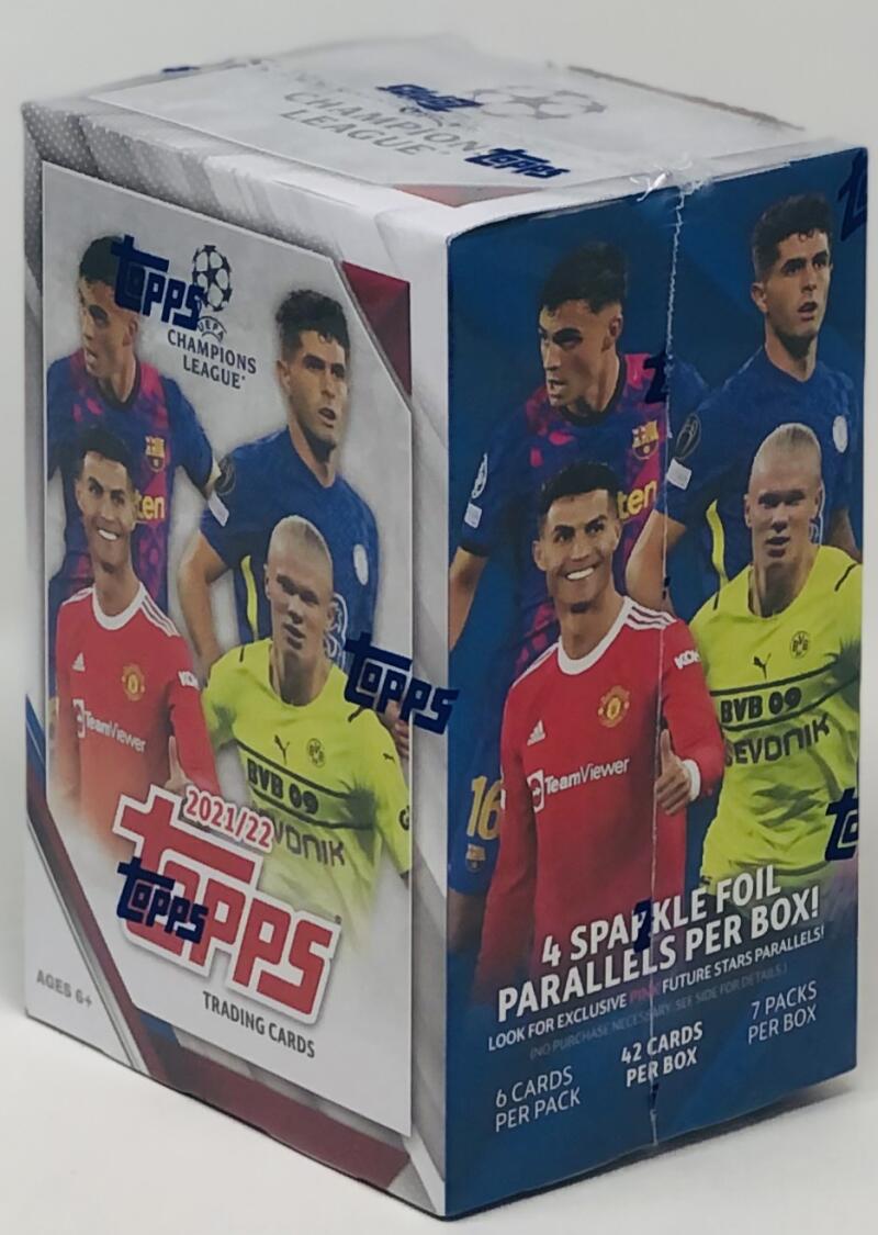 2021-22 Topps UEFA Champions League Collection Soccer 7-Pack Blaster Box Image 1