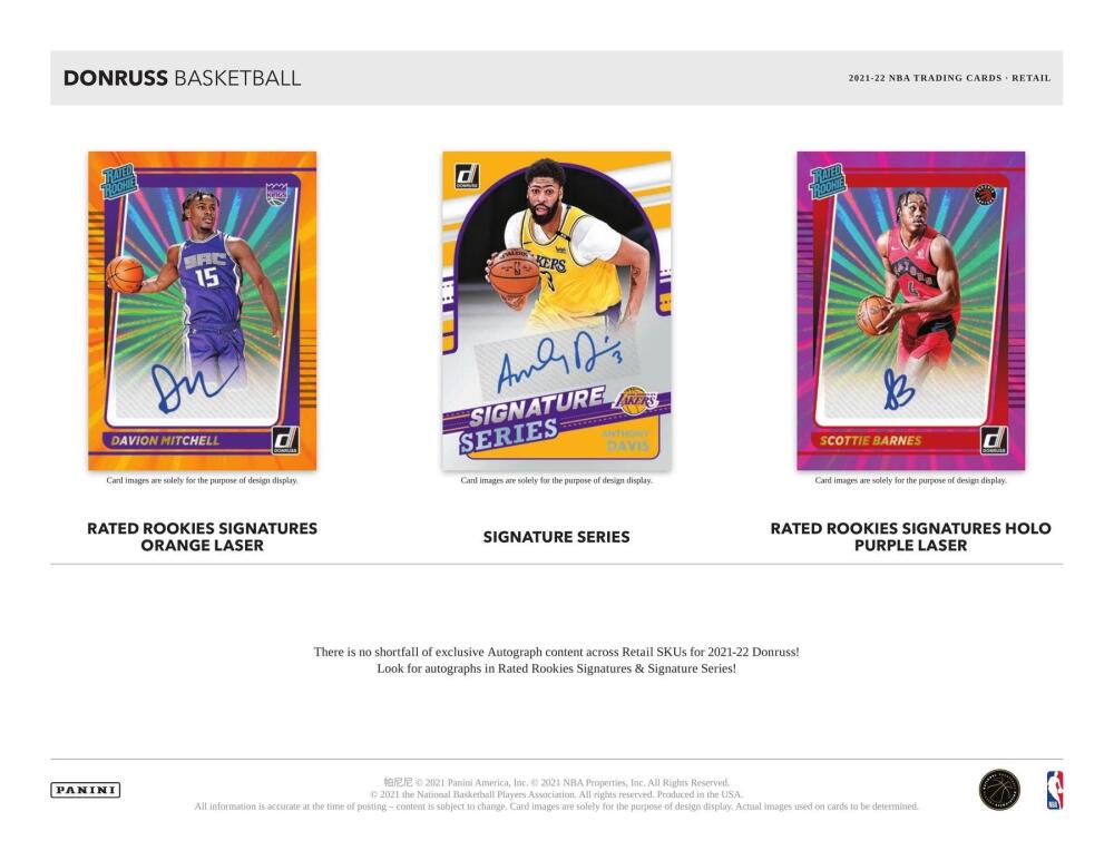 2021-22 Panini Donruss Basketball 11-Pack Blaster Box (Orange and Purple Laser Parallels!) Image 4