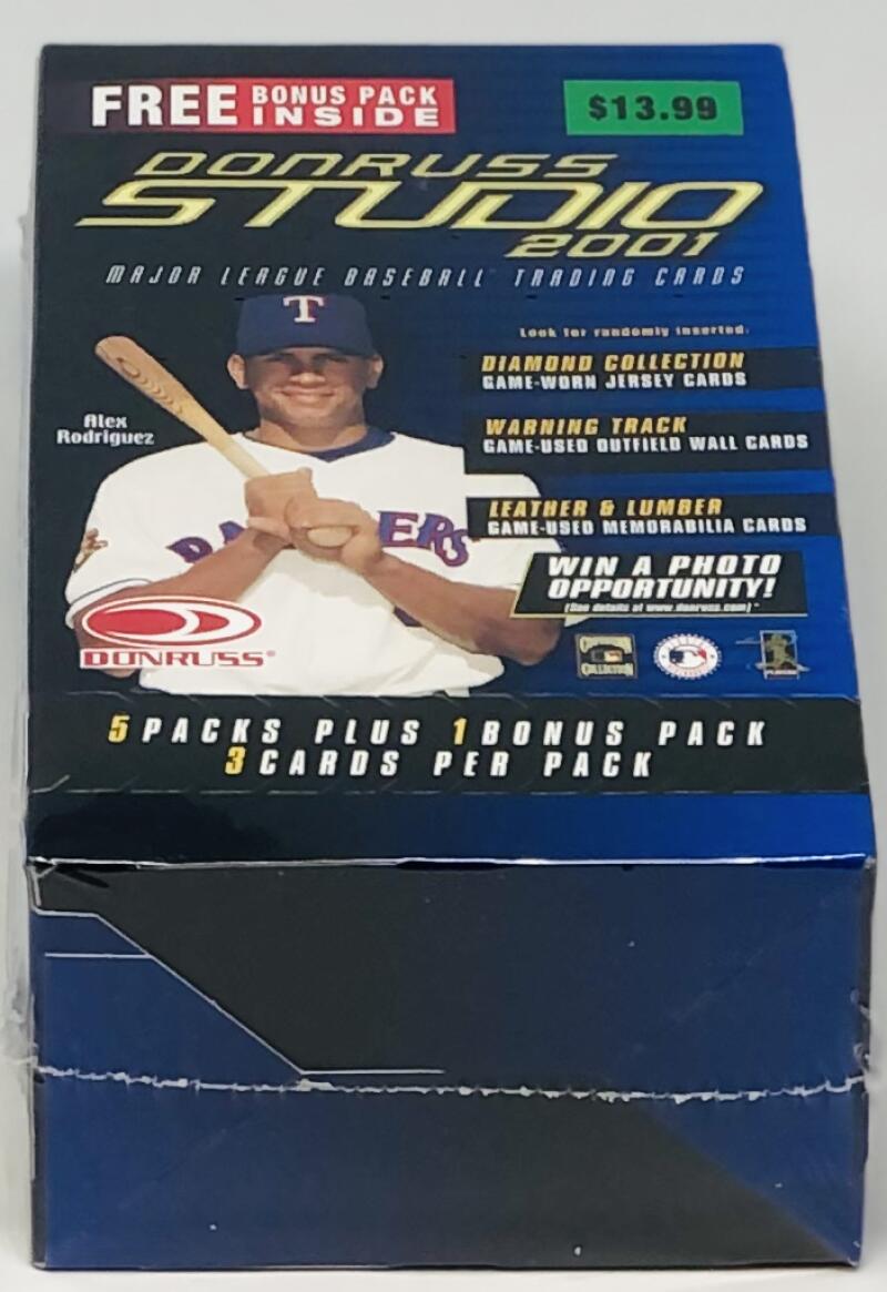 2001 Donruss Studio Baseball 6-Pack Blaster Box Image 2