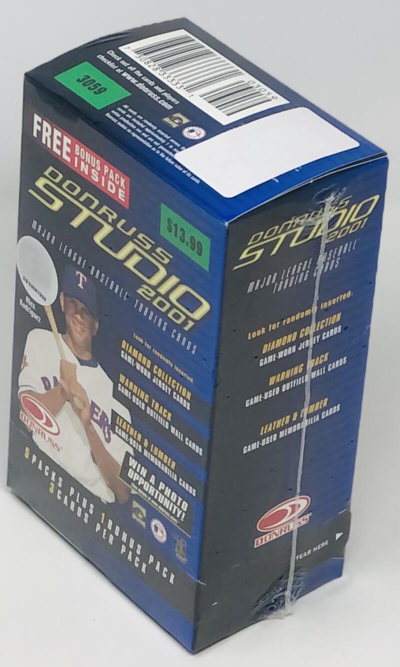 2001 Donruss Studio Baseball 6-Pack Blaster Box Image 3